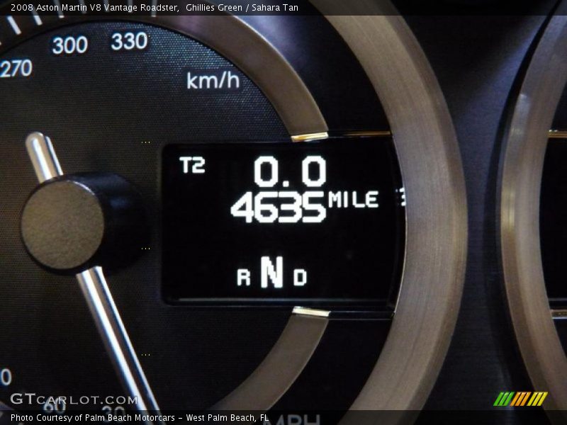 Ghillies Green / Sahara Tan 2008 Aston Martin V8 Vantage Roadster