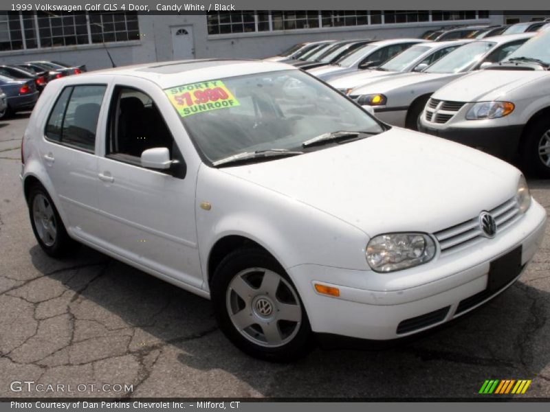 Candy White / Black 1999 Volkswagen Golf GLS 4 Door