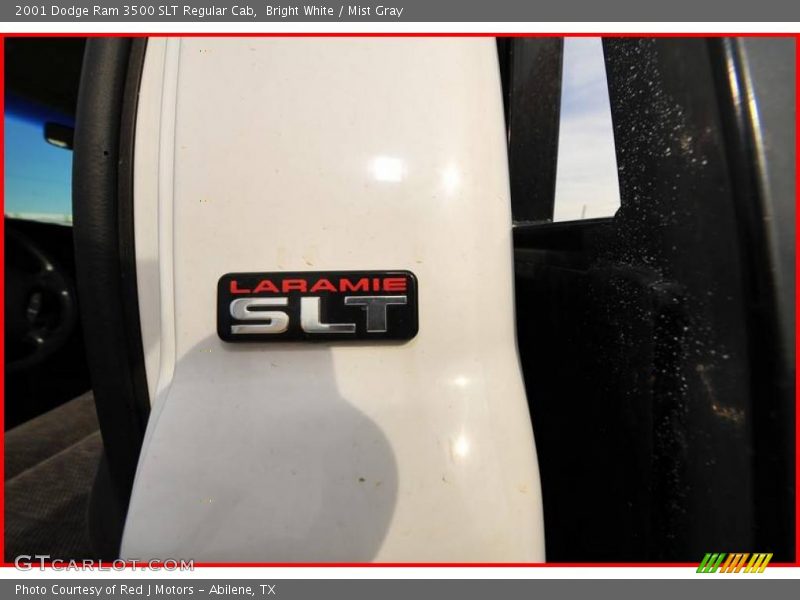 Bright White / Mist Gray 2001 Dodge Ram 3500 SLT Regular Cab