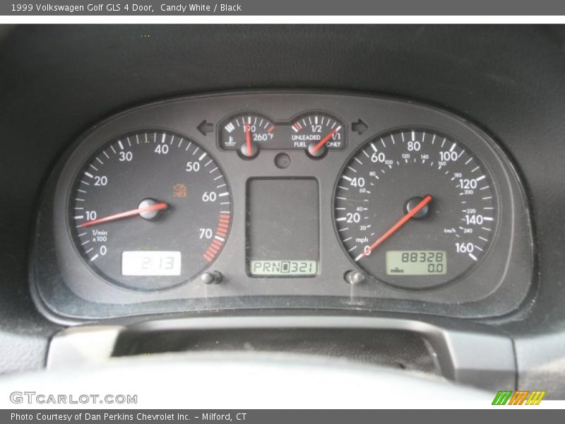 Candy White / Black 1999 Volkswagen Golf GLS 4 Door