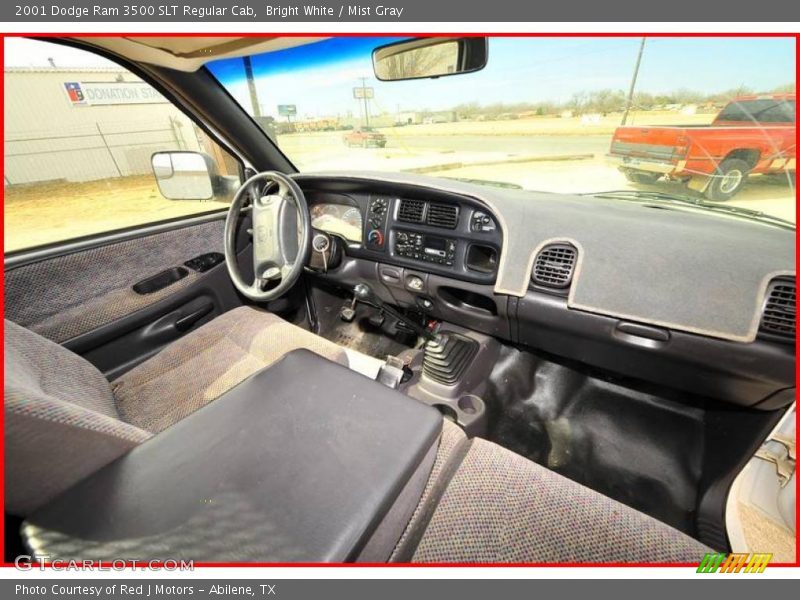 Bright White / Mist Gray 2001 Dodge Ram 3500 SLT Regular Cab