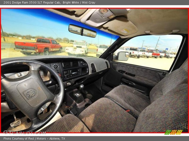 Bright White / Mist Gray 2001 Dodge Ram 3500 SLT Regular Cab