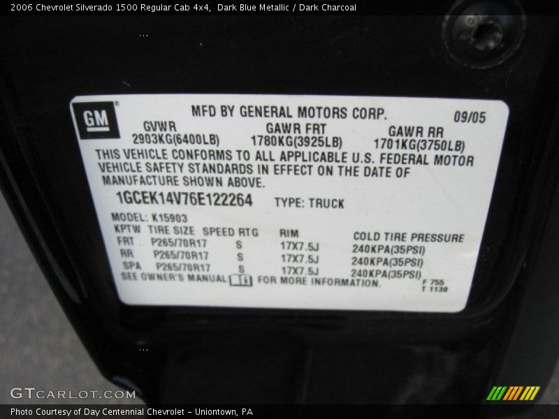 Dark Blue Metallic / Dark Charcoal 2006 Chevrolet Silverado 1500 Regular Cab 4x4