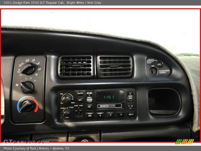 Bright White / Mist Gray 2001 Dodge Ram 3500 SLT Regular Cab