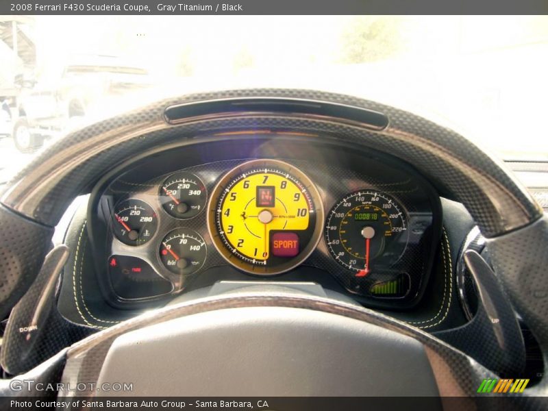 Gray Titanium / Black 2008 Ferrari F430 Scuderia Coupe