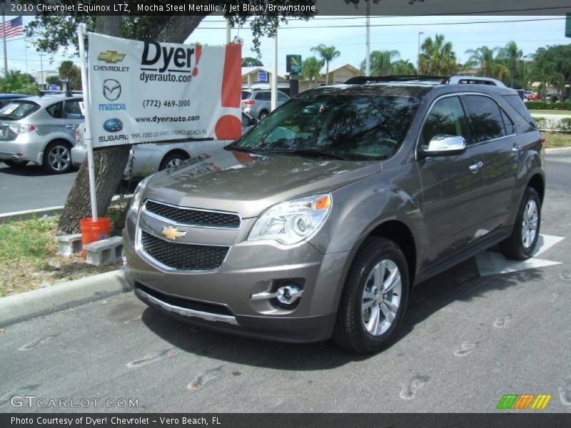 Mocha Steel Metallic / Jet Black/Brownstone 2010 Chevrolet Equinox LTZ