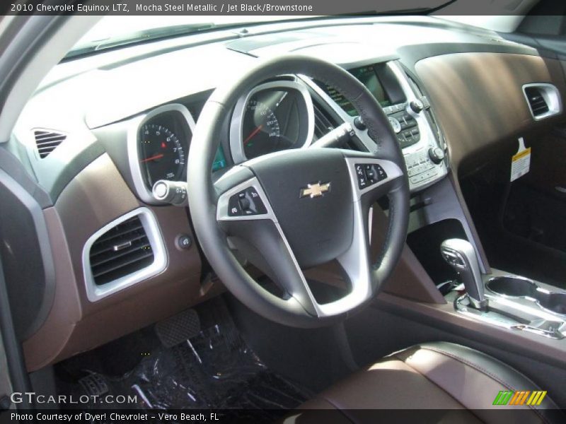 Mocha Steel Metallic / Jet Black/Brownstone 2010 Chevrolet Equinox LTZ