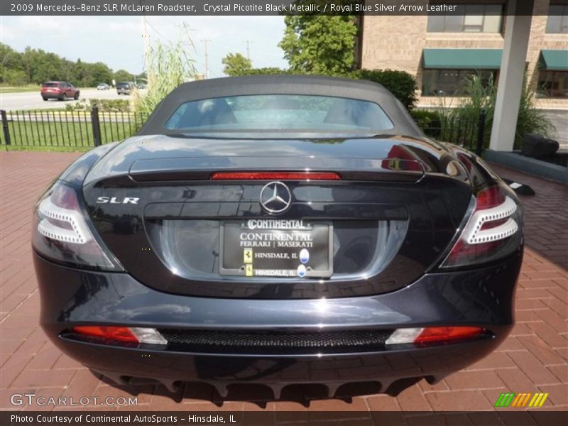 Crystal Picotite Black Metallic / Royal Blue Silver Arrow Leather 2009 Mercedes-Benz SLR McLaren Roadster