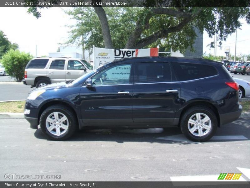 Dark Blue Metallic / Cashmere/Ebony 2011 Chevrolet Traverse LT