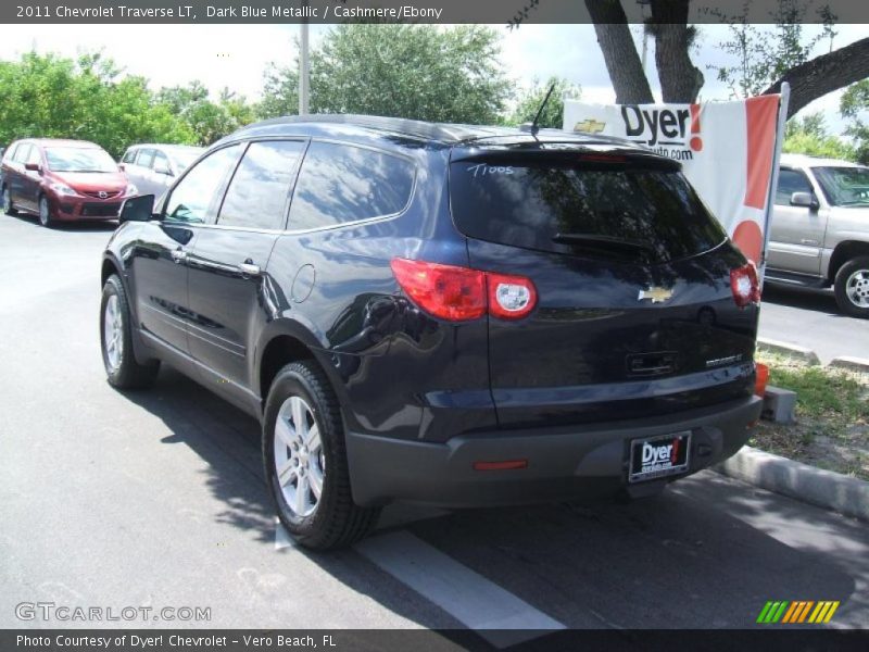 Dark Blue Metallic / Cashmere/Ebony 2011 Chevrolet Traverse LT