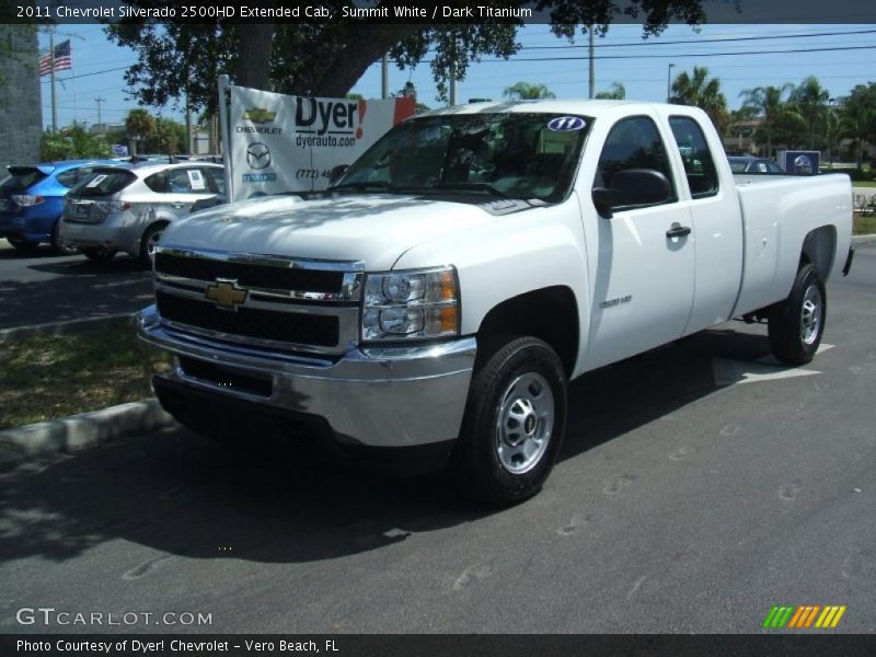 Summit White / Dark Titanium 2011 Chevrolet Silverado 2500HD Extended Cab