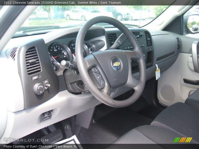 Summit White / Dark Titanium 2011 Chevrolet Silverado 2500HD Extended Cab