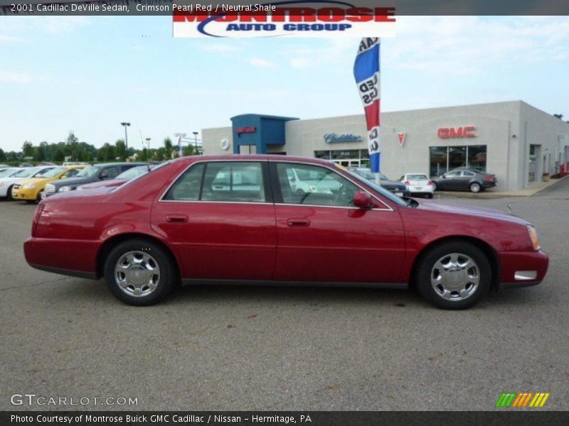 Crimson Pearl Red / Neutral Shale 2001 Cadillac DeVille Sedan