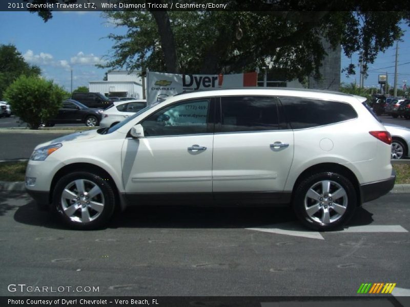 White Diamond Tricoat / Cashmere/Ebony 2011 Chevrolet Traverse LTZ