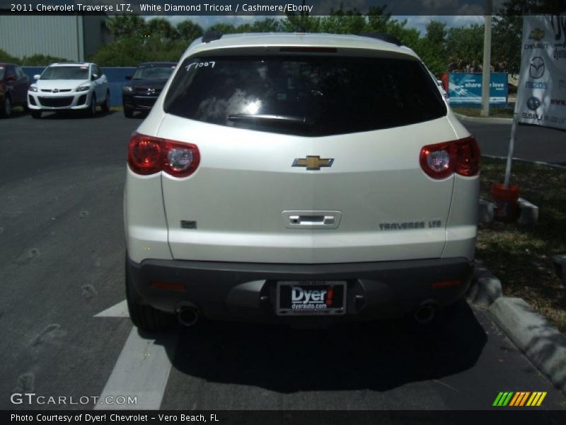 White Diamond Tricoat / Cashmere/Ebony 2011 Chevrolet Traverse LTZ