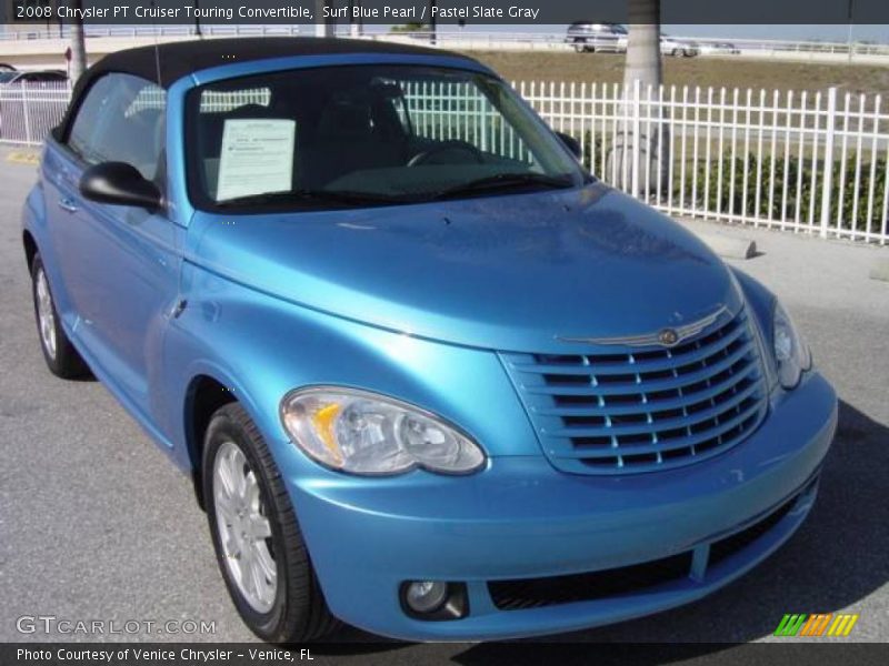 Surf Blue Pearl / Pastel Slate Gray 2008 Chrysler PT Cruiser Touring Convertible