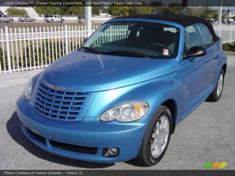 Surf Blue Pearl / Pastel Slate Gray 2008 Chrysler PT Cruiser Touring Convertible