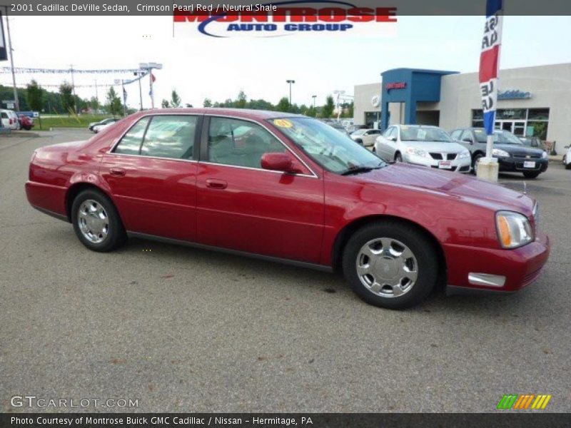 Crimson Pearl Red / Neutral Shale 2001 Cadillac DeVille Sedan