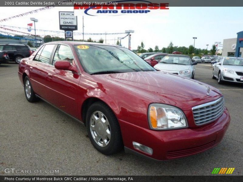 Crimson Pearl Red / Neutral Shale 2001 Cadillac DeVille Sedan