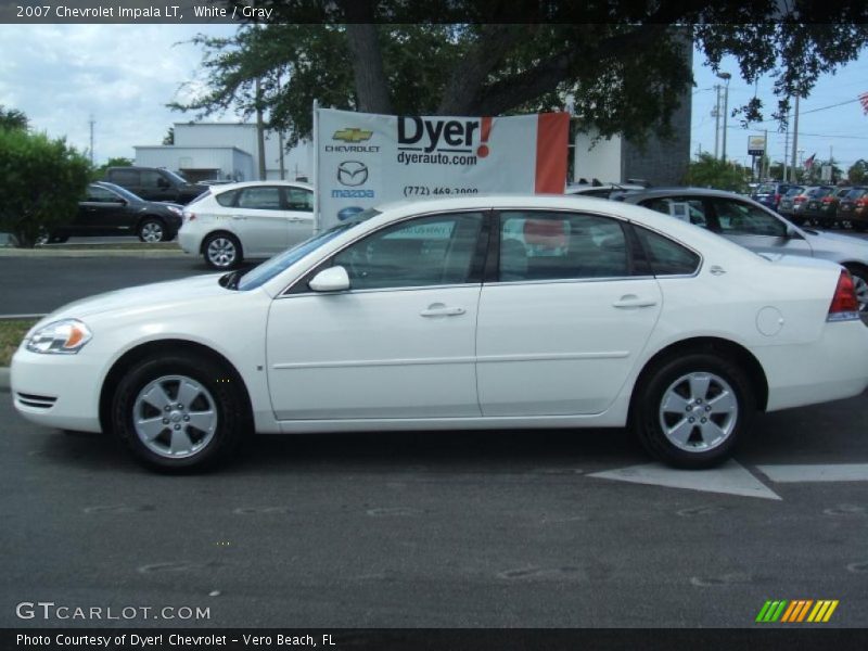 White / Gray 2007 Chevrolet Impala LT