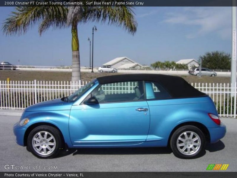 Surf Blue Pearl / Pastel Slate Gray 2008 Chrysler PT Cruiser Touring Convertible