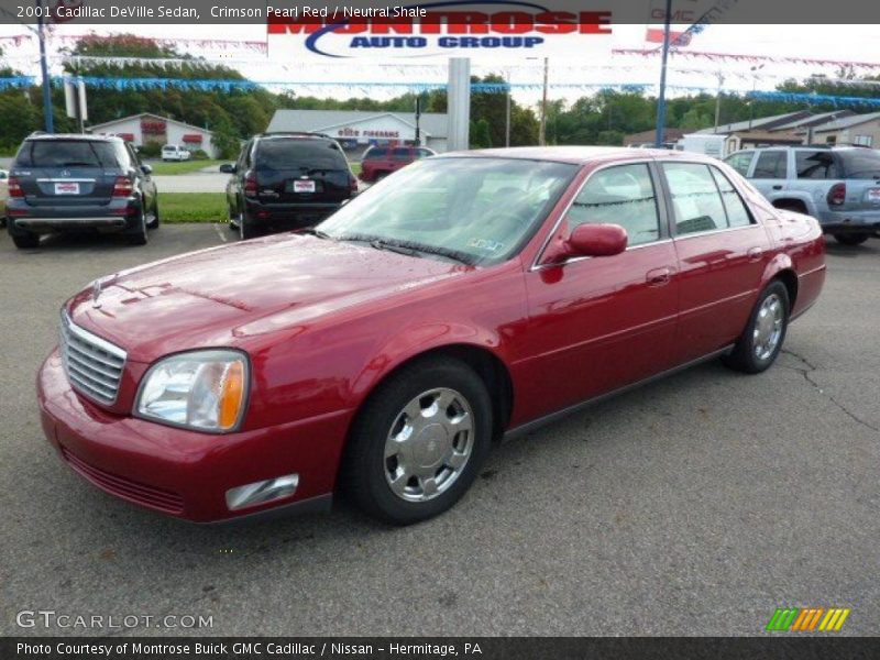 Crimson Pearl Red / Neutral Shale 2001 Cadillac DeVille Sedan