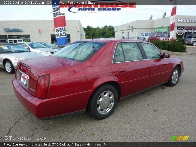Crimson Pearl Red / Neutral Shale 2001 Cadillac DeVille Sedan