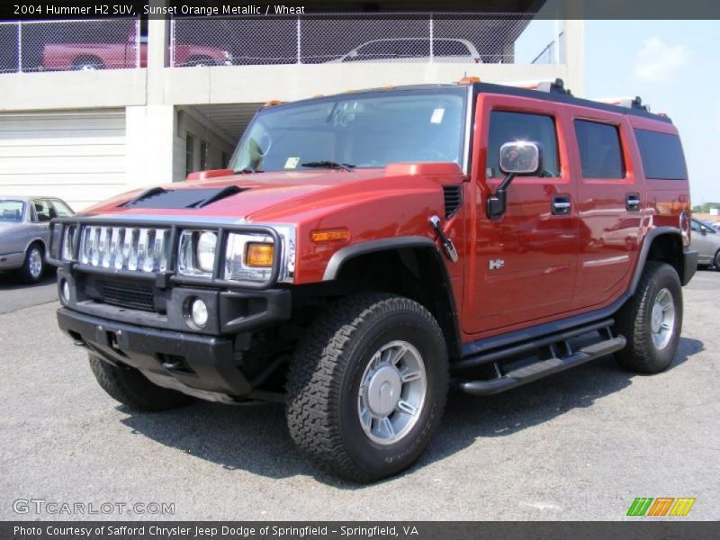 Sunset Orange Metallic / Wheat 2004 Hummer H2 SUV