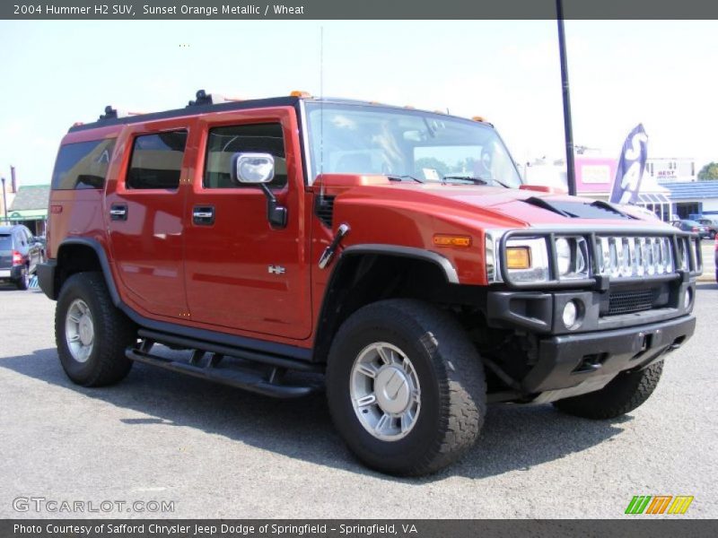 Sunset Orange Metallic / Wheat 2004 Hummer H2 SUV