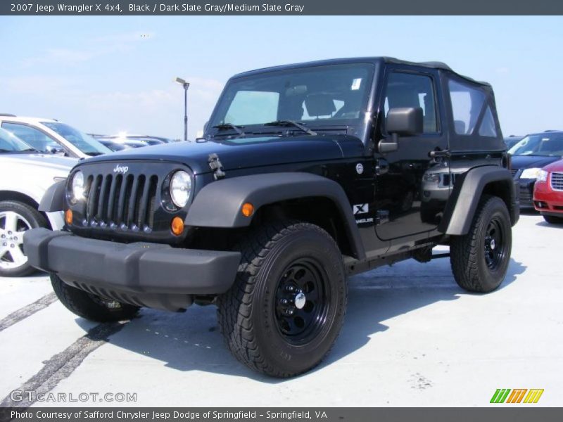 Black / Dark Slate Gray/Medium Slate Gray 2007 Jeep Wrangler X 4x4