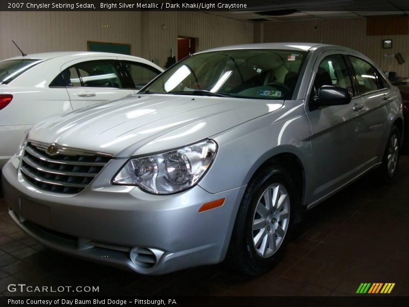 Bright Silver Metallic / Dark Khaki/Light Graystone 2007 Chrysler Sebring Sedan
