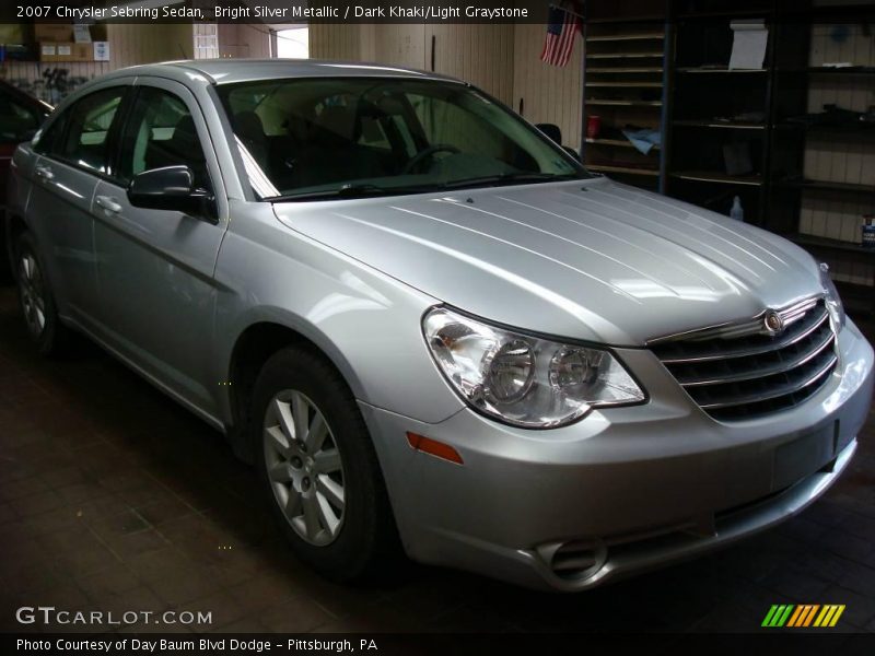 Bright Silver Metallic / Dark Khaki/Light Graystone 2007 Chrysler Sebring Sedan