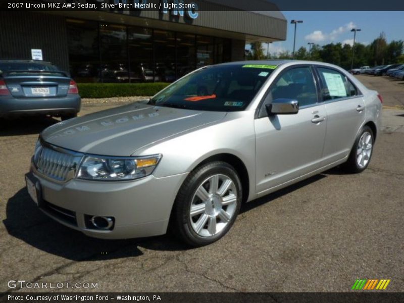 Silver Birch Metallic / Light Stone 2007 Lincoln MKZ AWD Sedan