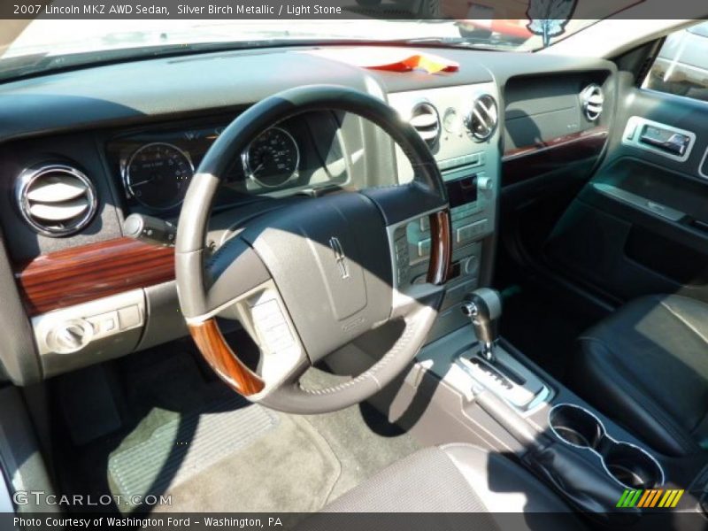 Silver Birch Metallic / Light Stone 2007 Lincoln MKZ AWD Sedan