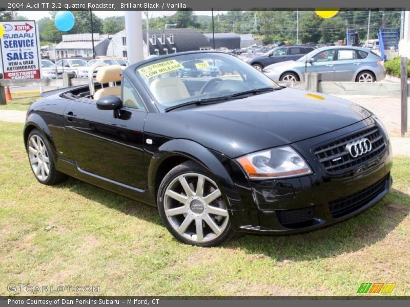 Brilliant Black / Vanilla 2004 Audi TT 3.2 quattro Roadster