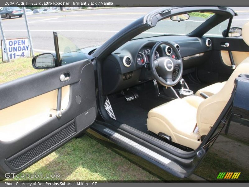 Brilliant Black / Vanilla 2004 Audi TT 3.2 quattro Roadster