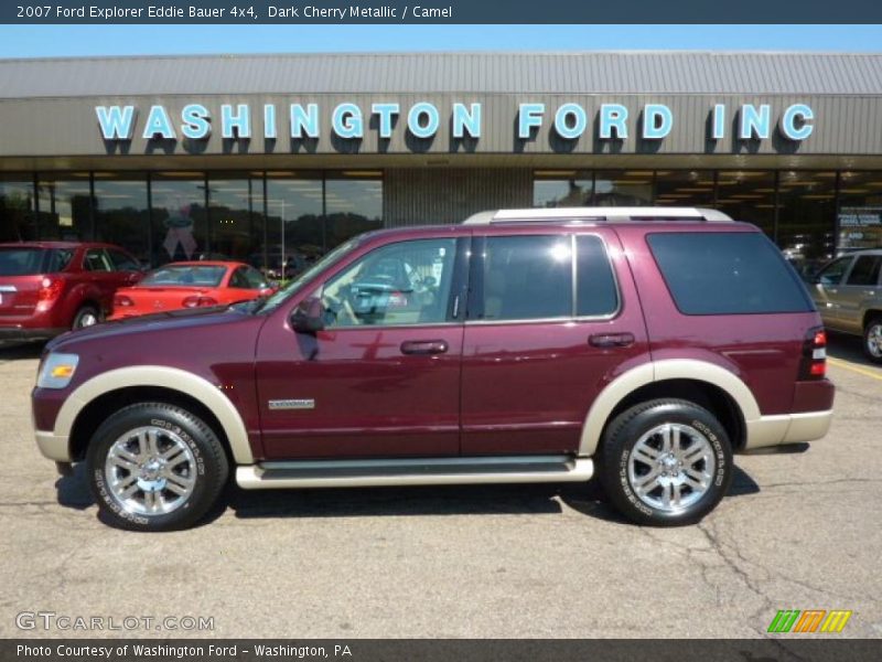 Dark Cherry Metallic / Camel 2007 Ford Explorer Eddie Bauer 4x4
