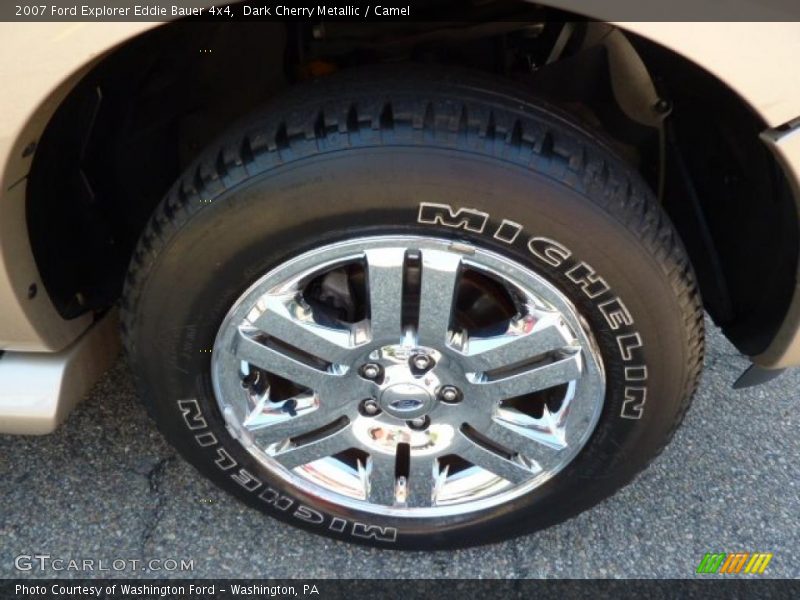 Dark Cherry Metallic / Camel 2007 Ford Explorer Eddie Bauer 4x4