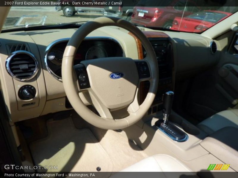 Dark Cherry Metallic / Camel 2007 Ford Explorer Eddie Bauer 4x4