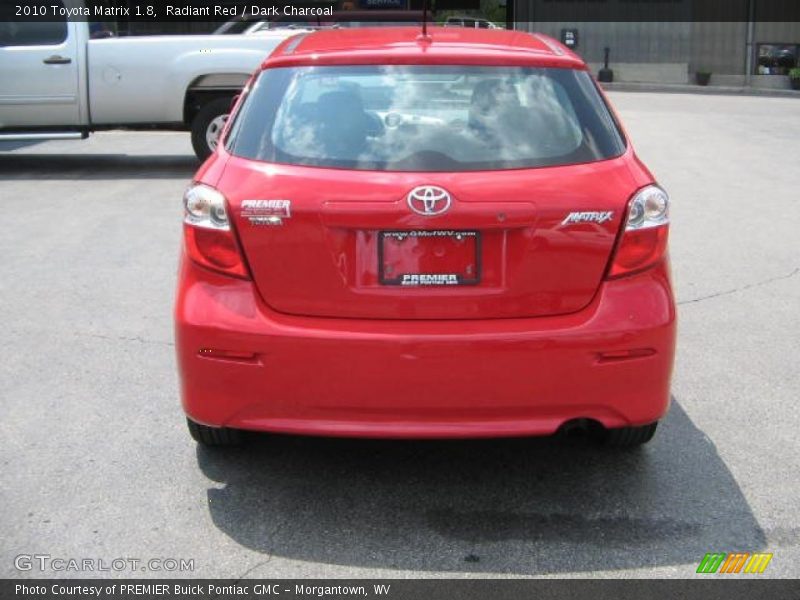 Radiant Red / Dark Charcoal 2010 Toyota Matrix 1.8