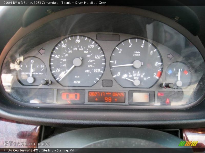 Titanium Silver Metallic / Grey 2004 BMW 3 Series 325i Convertible