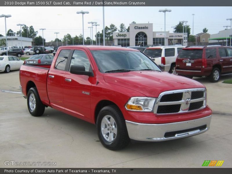 Flame Red / Dark Slate/Medium Graystone 2010 Dodge Ram 1500 SLT Quad Cab