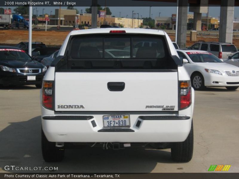 White / Beige 2008 Honda Ridgeline RT