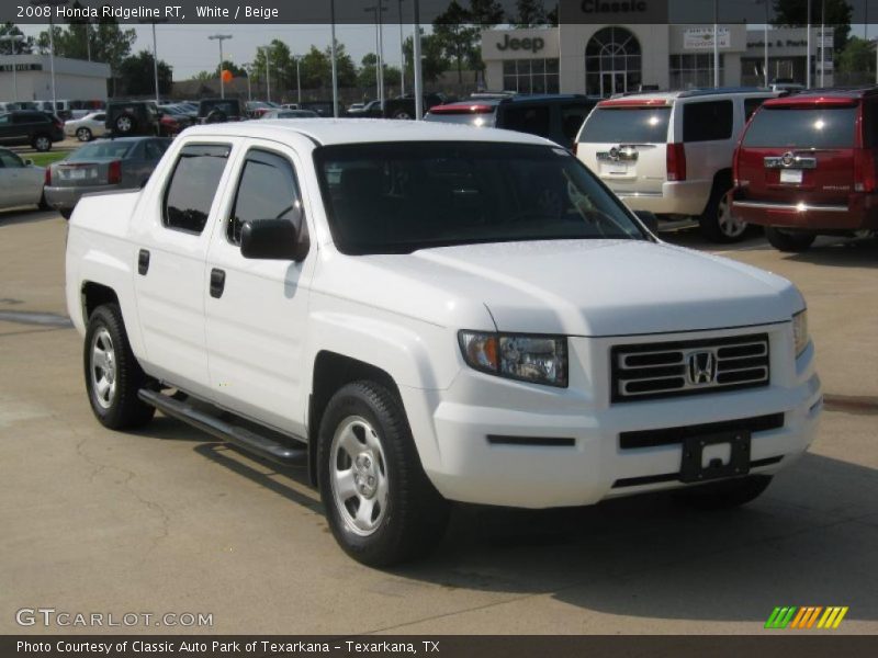 White / Beige 2008 Honda Ridgeline RT