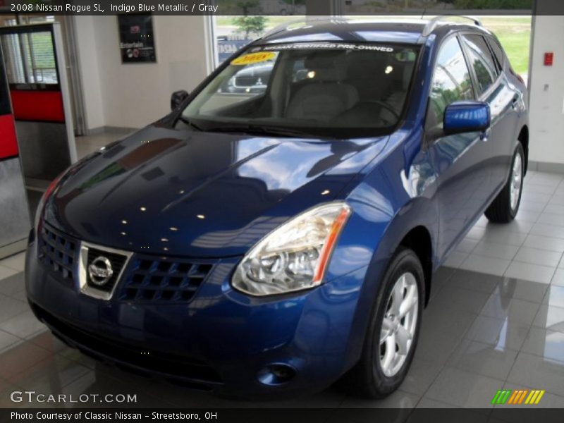 Indigo Blue Metallic / Gray 2008 Nissan Rogue SL