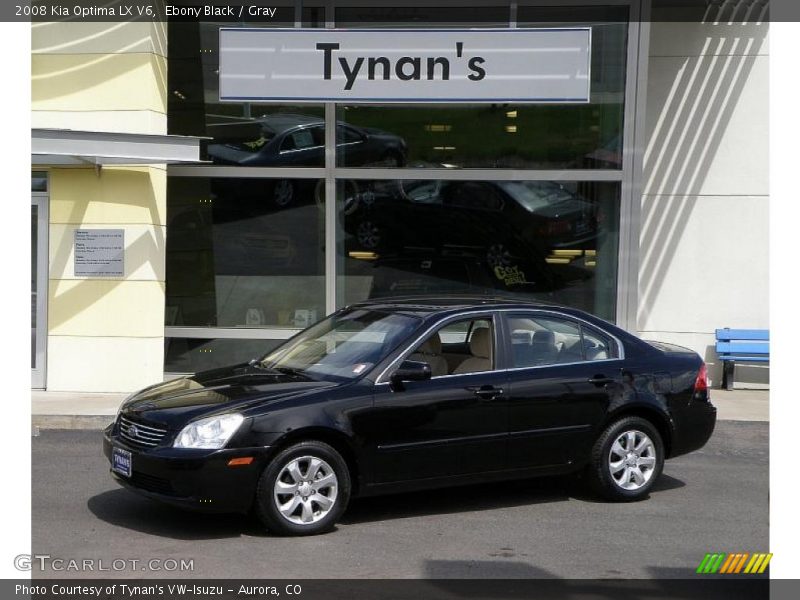 Ebony Black / Gray 2008 Kia Optima LX V6