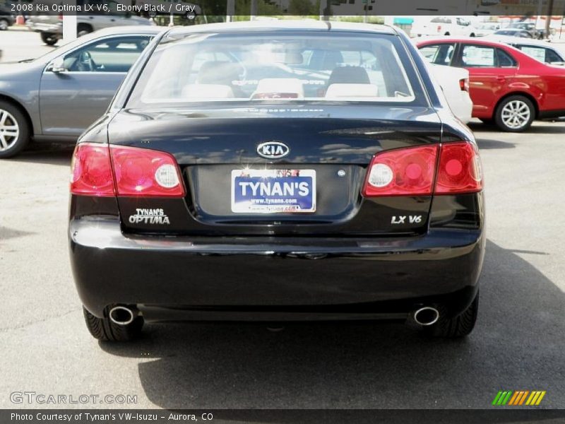 Ebony Black / Gray 2008 Kia Optima LX V6