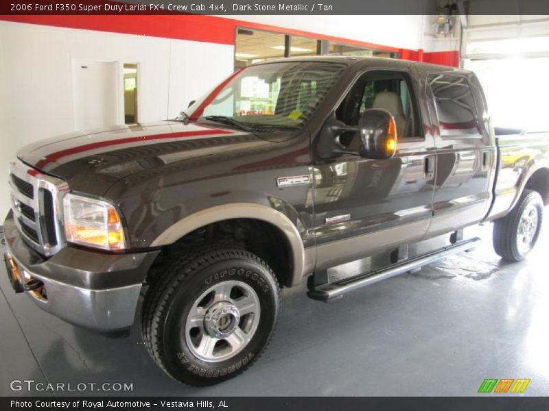 Dark Stone Metallic / Tan 2006 Ford F350 Super Duty Lariat FX4 Crew Cab 4x4