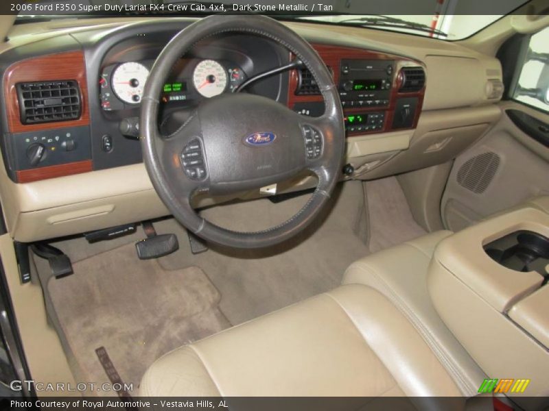 Dark Stone Metallic / Tan 2006 Ford F350 Super Duty Lariat FX4 Crew Cab 4x4