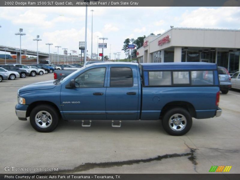 Atlantic Blue Pearl / Dark Slate Gray 2002 Dodge Ram 1500 SLT Quad Cab